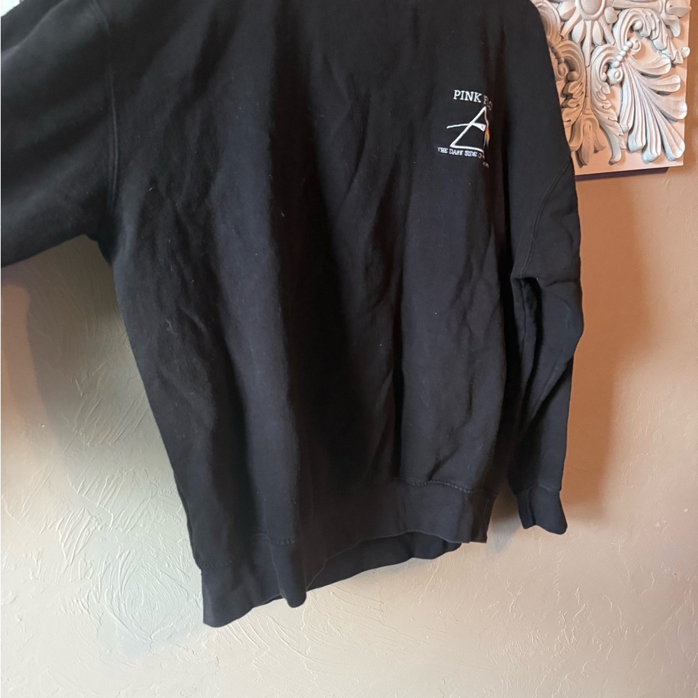 Classic Black Crewneck Sweatshirt with Long Sleeves Pink Floyd Medium